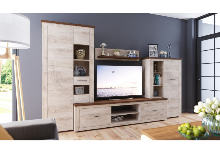 Гостиная Мэдисон Дуб эндгрейн/Дуб экспрессив бронзовый