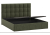  Эмбер кровать Универсальная с ПМ Тип 1 и заглушиной   Микровелюр Jercy Deep Green