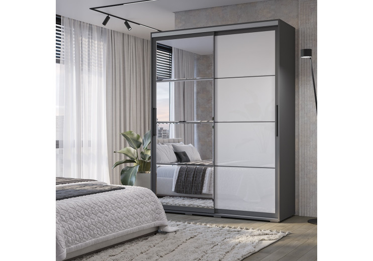 Шкаф-купе Крафт-6 1,6 м ШКК-06 графит