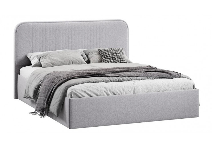 Кровать с ПМ «Тиффани» Тип 1 (с подъемным механизмом) Микровелюр Jercy Silver