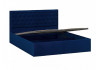 Кровать с ПМ «Порто» (с подъемным механизмом) без заглушины Велюр Confetti Blue