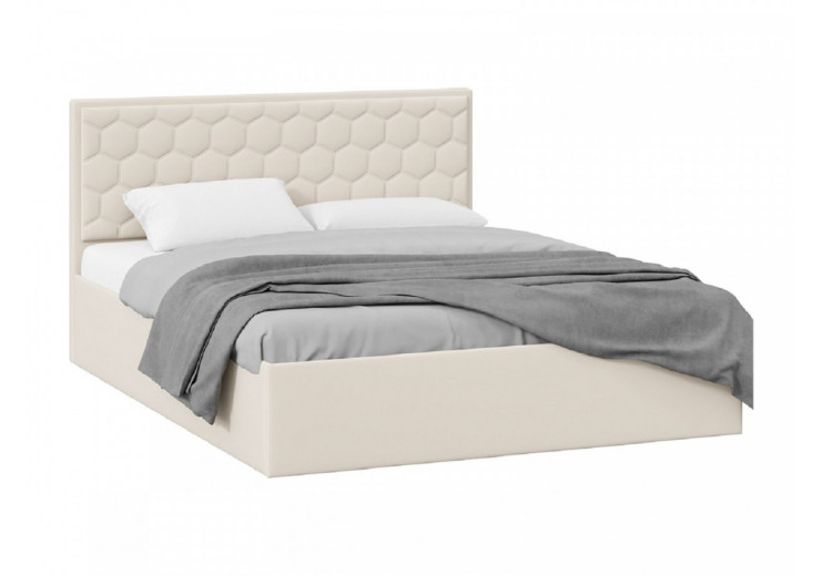Кровать с ПМ «Порто» (с подъемным механизмом) без заглушины Велюр Confetti Cream