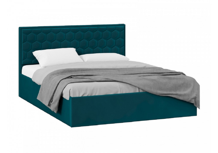 Кровать с ПМ «Порто» (с подъемным механизмом) без заглушины Велюр Confetti Izumrud