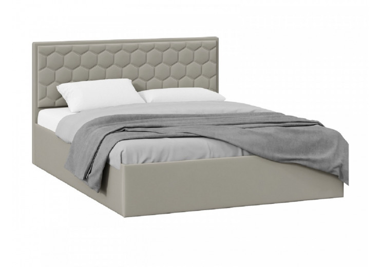 Кровать с ПМ «Порто» (с подъемным механизмом) без заглушины Велюр Confetti Smoke Новинка