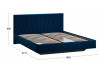 Кровать без ПМ «Эвори» Тип 1 (без подъемного механизма) Велюр Confetti Blue