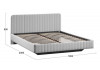 Кровать без ПМ «Шелли» Тип 1 (без подъемного механизма) Велюр Confetti Silver
