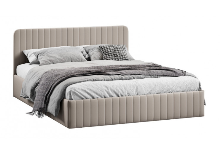 Кровать с ПМ «Шелли» Тип 1 (с подъемным механизмом) с заглушиной Велюр Confetti Smoke