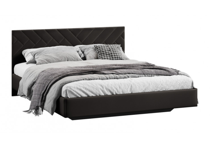 Кровать без ПМ «Кевия» Тип 1 (без подъемного механизма) Велюр Confetti Stone