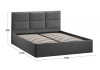 Кровать с ПМ «Стелла» Тип 1 с заглушиной Экомех Barni Grey