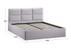 Кровать с ПМ «Стелла» Тип 1 с заглушиной Микровелюр Jercy Silver