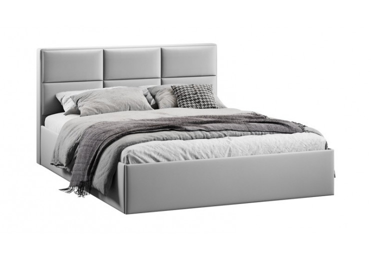 Кровать с ПМ «Стелла» Тип 1 с заглушиной Велюр Confetti Silver