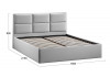 Кровать с ПМ «Стелла» Тип 1 с заглушиной Велюр Confetti Silver