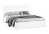 Кровать с ПМ «Тиффани» Тип 1 с заглушиной Экокожа белая Polo