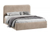 Кровать с ПМ «Тиффани» Тип 1 с заглушиной Микровелюр Wellmart Dark Beige