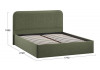 Кровать с ПМ «Тиффани» Тип 1 с заглушиной Микровелюр Jercy Deep Green