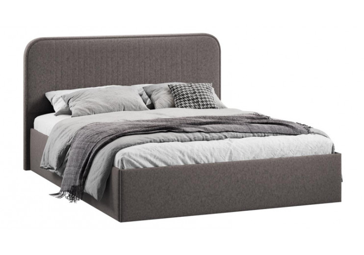 Кровать с ПМ «Тиффани» Тип 1 с заглушиной Микровелюр Jercy Stone