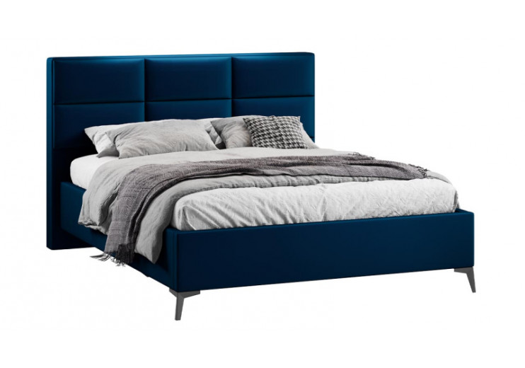 Кровать с ПМ «Делана» (с подъемным механизмом) Велюр Confetti Blue