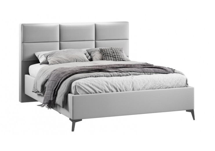 Кровать с ПМ «Делана» (с подъемным механизмом) Велюр Confetti Silver