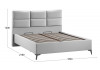 Кровать с ПМ «Делана» (с подъемным механизмом) Велюр Confetti Silver