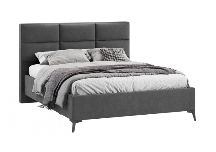 Кровать с ПМ «Делана» (с подъемным механизмом) Микрошенилл Relax Graphite