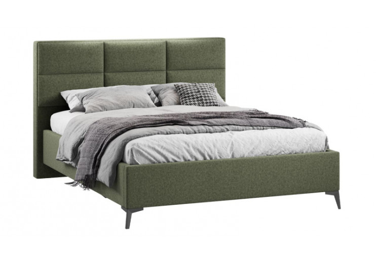 Кровать с ПМ «Делана» (с подъемным механизмом) Микровелюр Jercy Deep Green