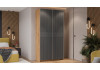 Шкаф-купе с 2 глухими дверями «Оскар Хилтон» Ручка серебро, Дуб Крафт золотой, Графит матовый