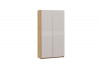 Шкаф-купе с 2 глухими дверями «Оскар Хилтон» Ручка серебро, Дуб Крафт золотой, Кашемир сатин