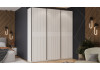 Шкаф-купе с 3 глухими дверями «Оскар Хилтон» Ручка черная, Белый снег, Белый матовый
