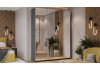 Шкаф-купе с 3 зеркальными дверями «Оскар» Ручка серебро, Серый графит