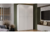 Шкаф-купе с 2 глухими дверями «Оскар Скания» Ручка белая, Белый снег, Белый матовый