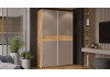 Шкаф-купе с 2 глухими дверями «Оскар Скания» Ручка белая, Дуб Крафт золотой, Кашемир, Дуб тортугга