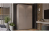 Шкаф-купе с 2 глухими дверями «Оскар Скания» Ручка серебро, Кашемир, Кашемир сатин