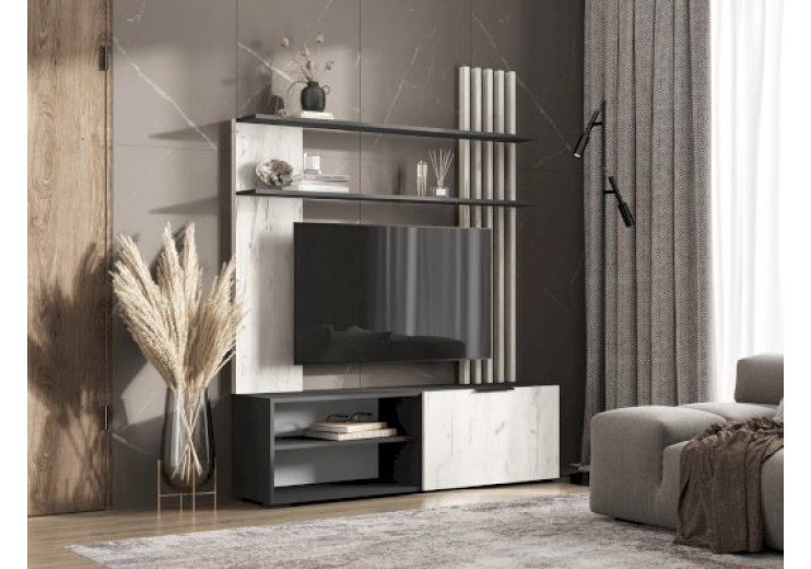 Гостиная Роджина (дуб крафт белый/графит)