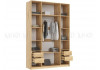 Шкаф 4-х створчатый (1600) Марвэл (дуб крафт/браш графит)