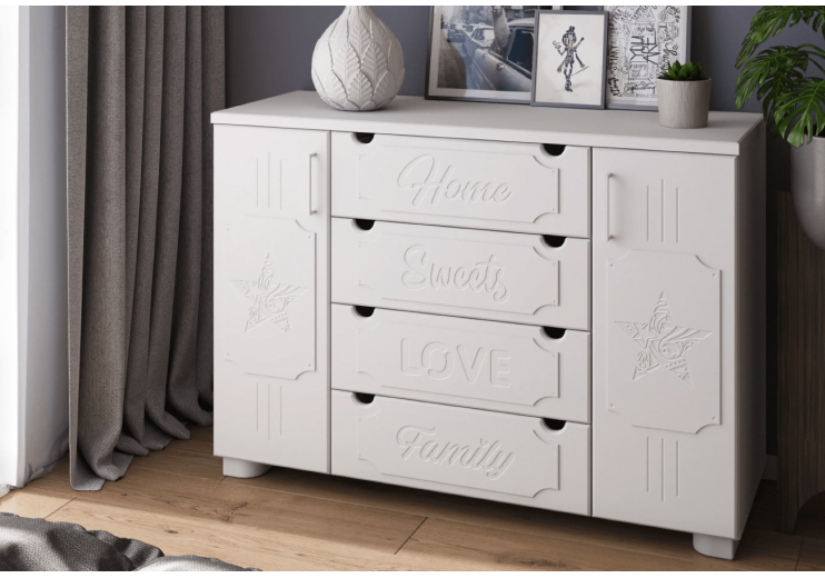 Комод ДримСтар ДС-17 белое дерево