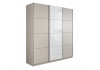 Шкаф-купе Прайм 3-х дверный (ЛДСП, Белое стекло)кашемир